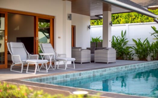 A limited-edition pool villa community offering exceptional privacy — just 13 units. For Sale 15.5 MB THB